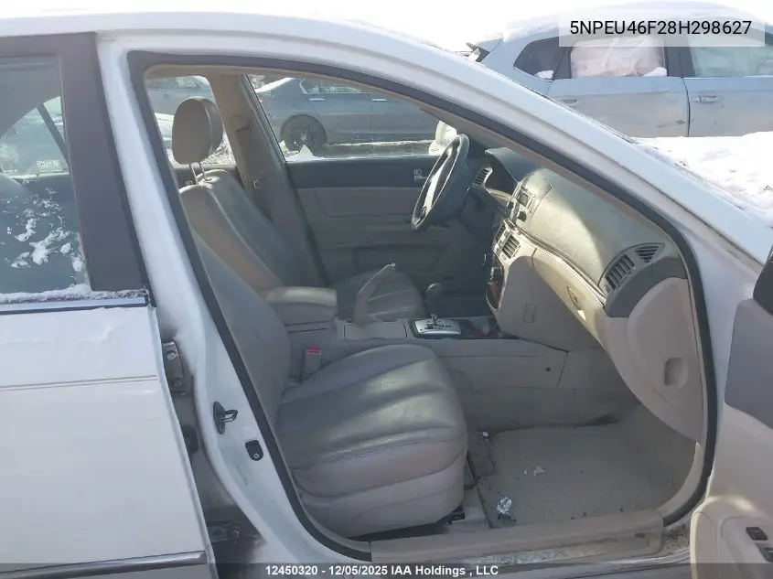 5NPEU46F28H298627 2008 Hyundai Sonata Se/Limited