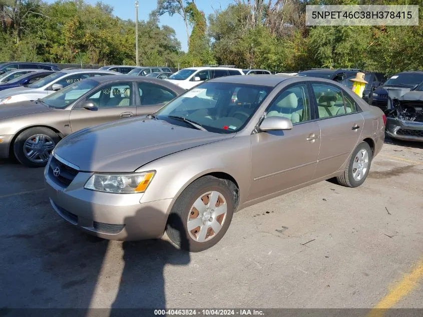 5NPET46C38H378415 2008 Hyundai Sonata Gls