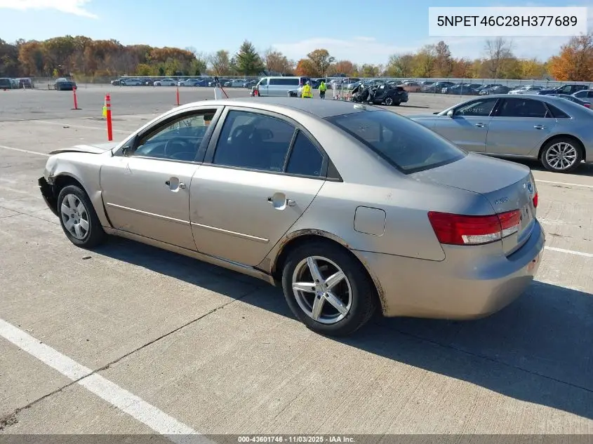 5NPET46C28H377689 2008 Hyundai Sonata Gls
