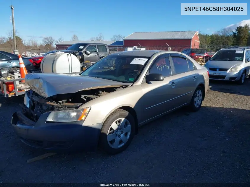 5NPET46C58H304025 2008 Hyundai Sonata Gls