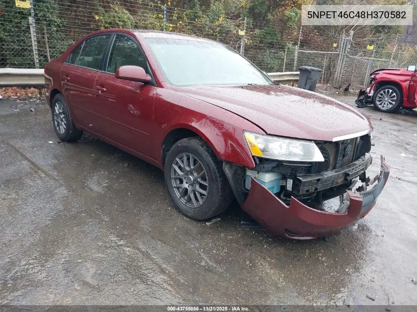 5NPET46C48H370582 2008 Hyundai Sonata Gls