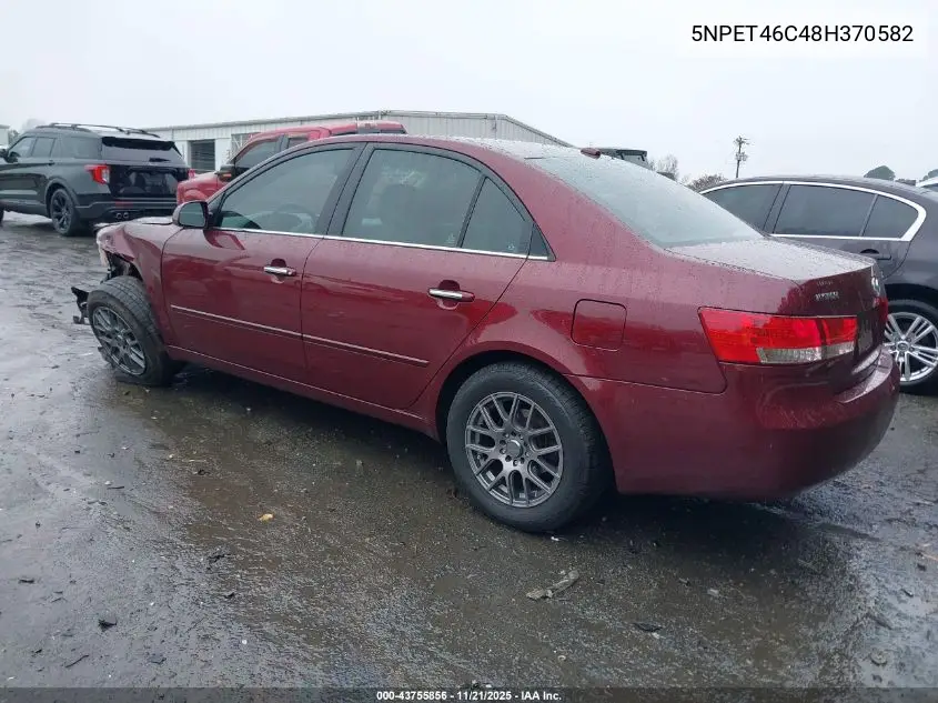 5NPET46C48H370582 2008 Hyundai Sonata Gls