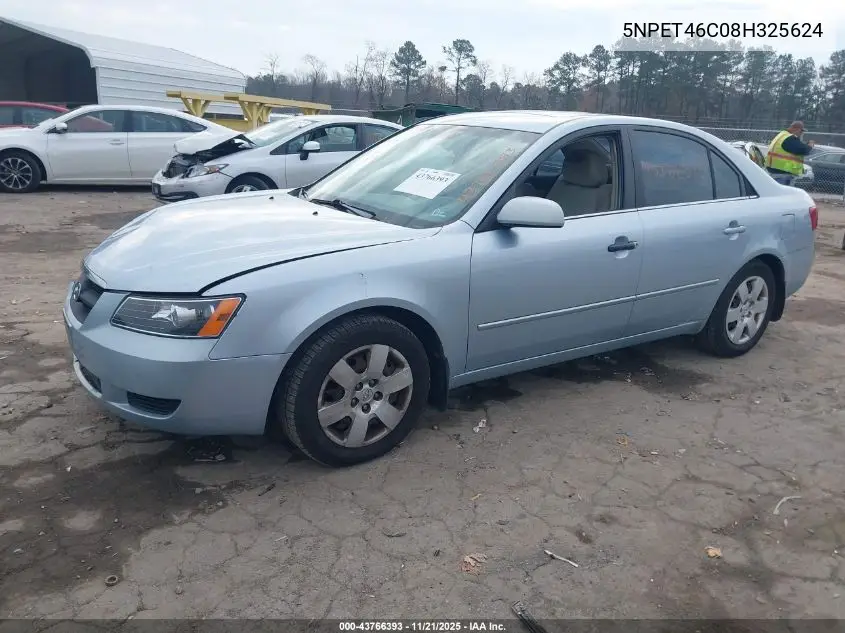 5NPET46C08H325624 2008 Hyundai Sonata Gls