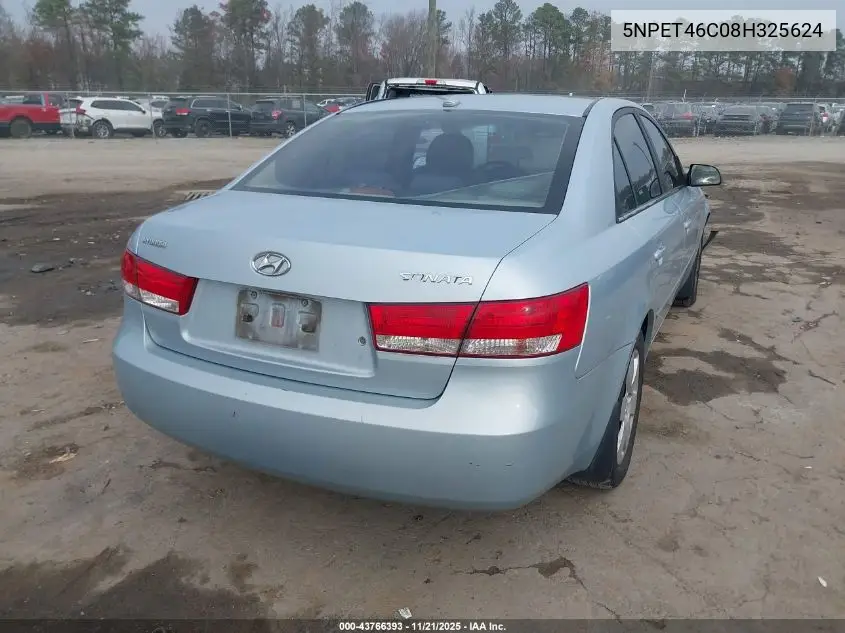 5NPET46C08H325624 2008 Hyundai Sonata Gls