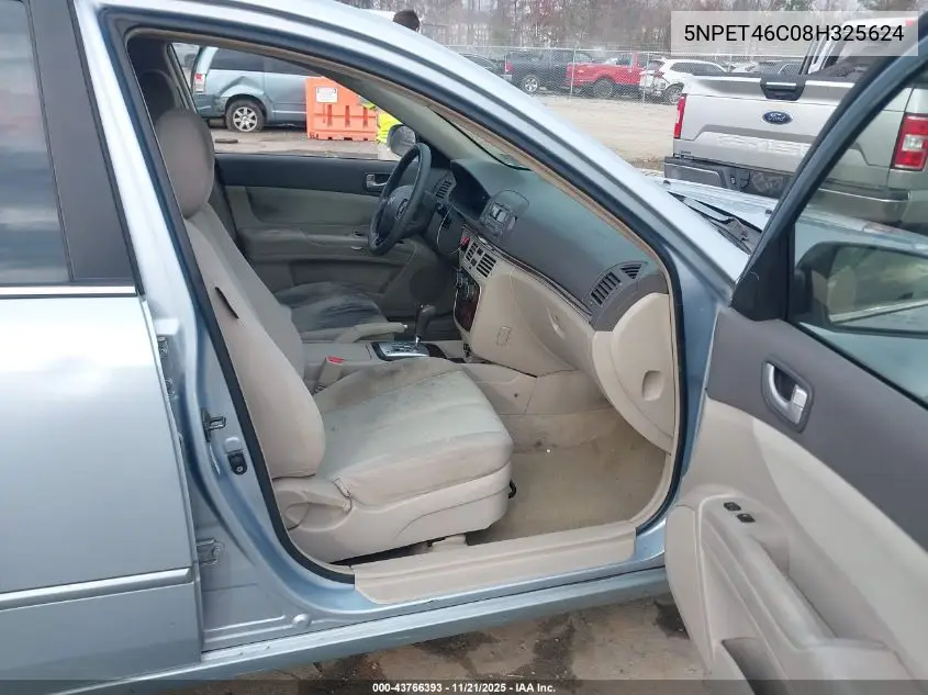 5NPET46C08H325624 2008 Hyundai Sonata Gls