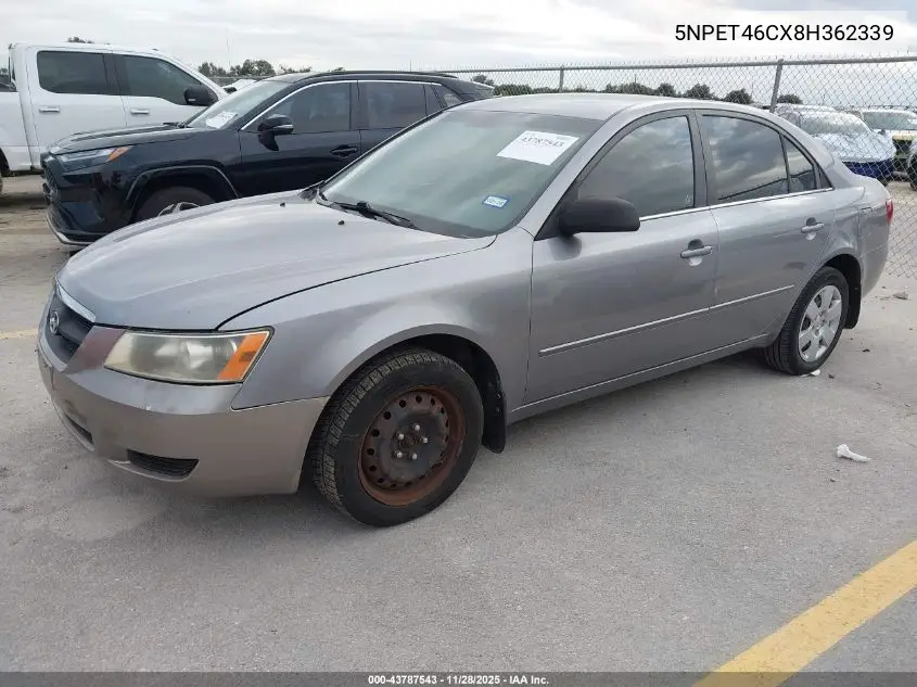 5NPET46CX8H362339 2008 Hyundai Sonata Gls