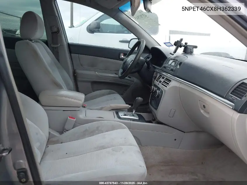 5NPET46CX8H362339 2008 Hyundai Sonata Gls