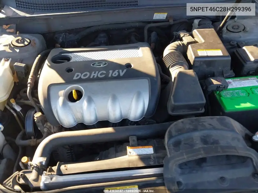 5NPET46C28H299396 2008 Hyundai Sonata Gls