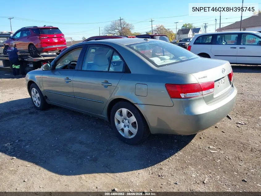 5NPET46CX8H395745 2008 Hyundai Sonata Gls