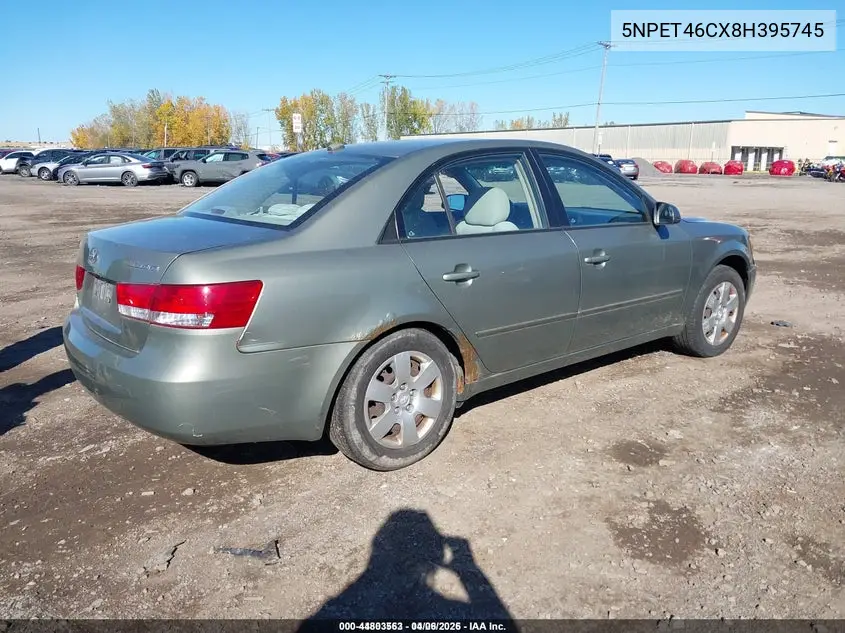 5NPET46CX8H395745 2008 Hyundai Sonata Gls