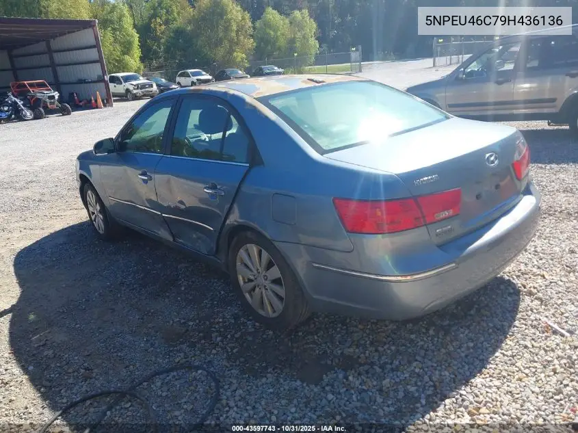5NPEU46C79H436136 2009 Hyundai Sonata Limited