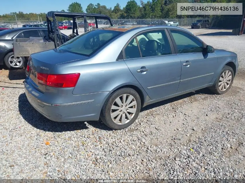 5NPEU46C79H436136 2009 Hyundai Sonata Limited