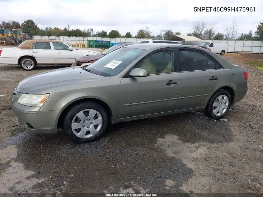 5NPET46C99H475961 2009 Hyundai Sonata Gls