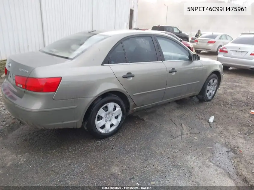 5NPET46C99H475961 2009 Hyundai Sonata Gls