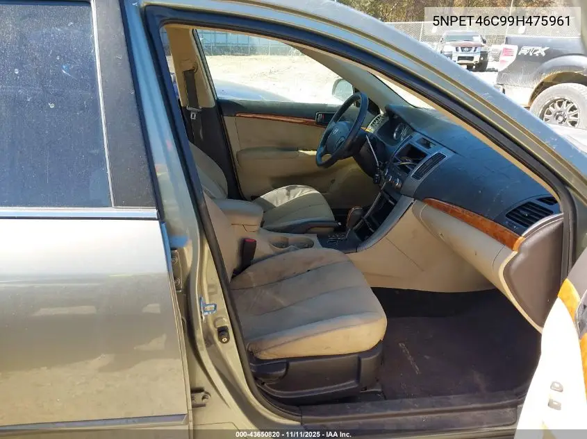 5NPET46C99H475961 2009 Hyundai Sonata Gls