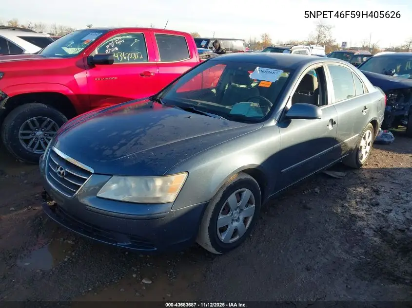 5NPET46F59H405626 2009 Hyundai Sonata Gls V6