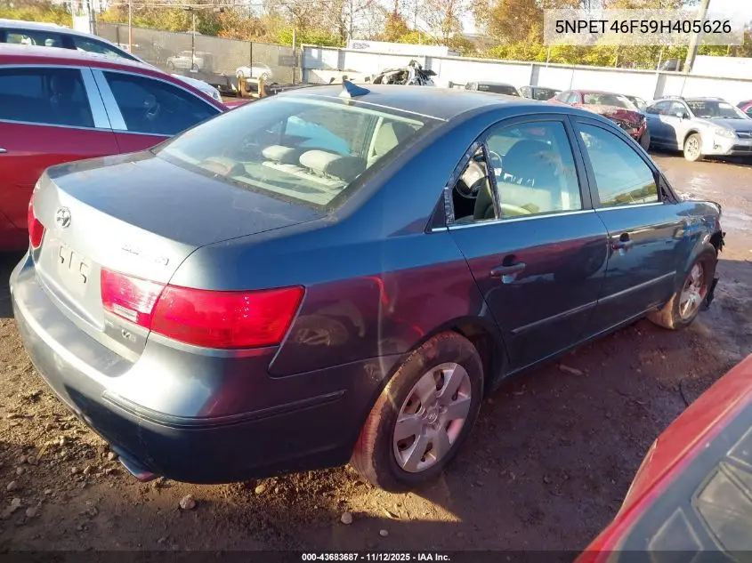 5NPET46F59H405626 2009 Hyundai Sonata Gls V6