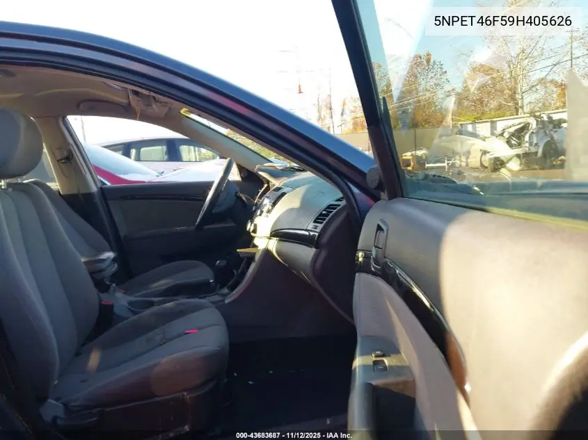 5NPET46F59H405626 2009 Hyundai Sonata Gls V6