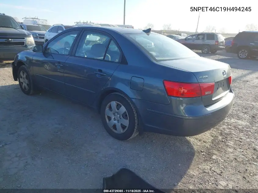 5NPET46C19H494245 2009 Hyundai Sonata Gls