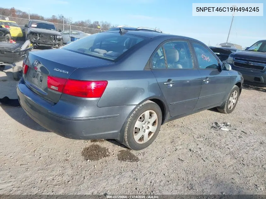 5NPET46C19H494245 2009 Hyundai Sonata Gls