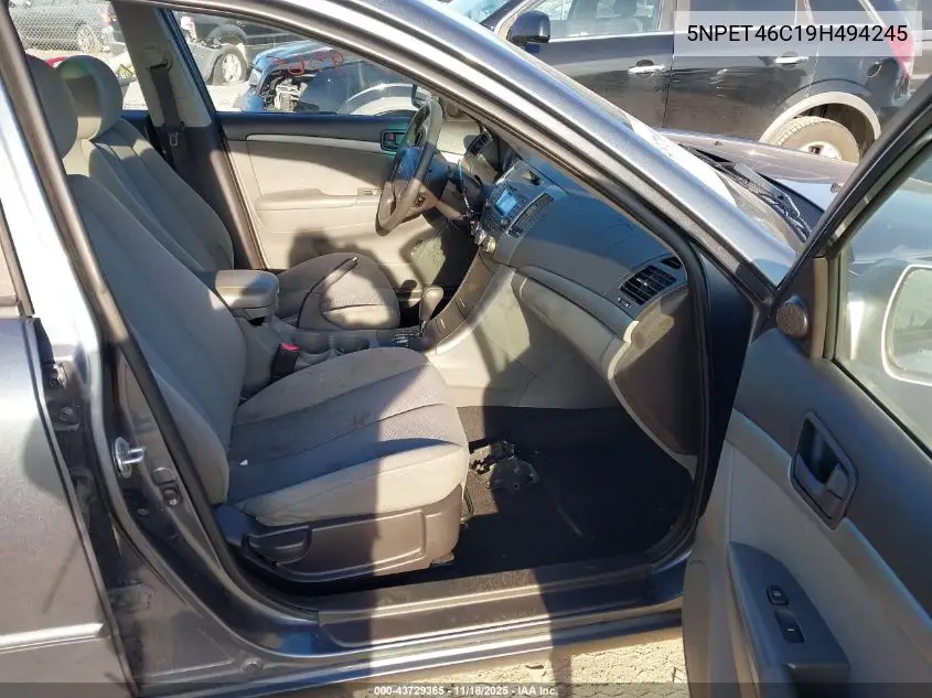 5NPET46C19H494245 2009 Hyundai Sonata Gls