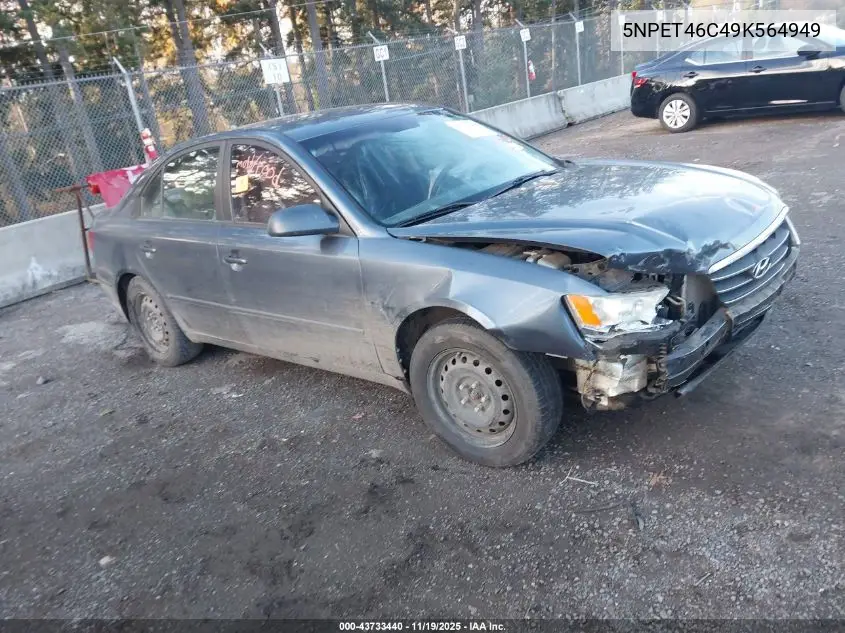 5NPET46C49K564949 2009 Hyundai Sonata Gls