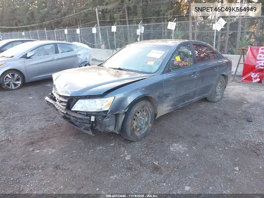 5NPET46C49K564949 2009 Hyundai Sonata Gls