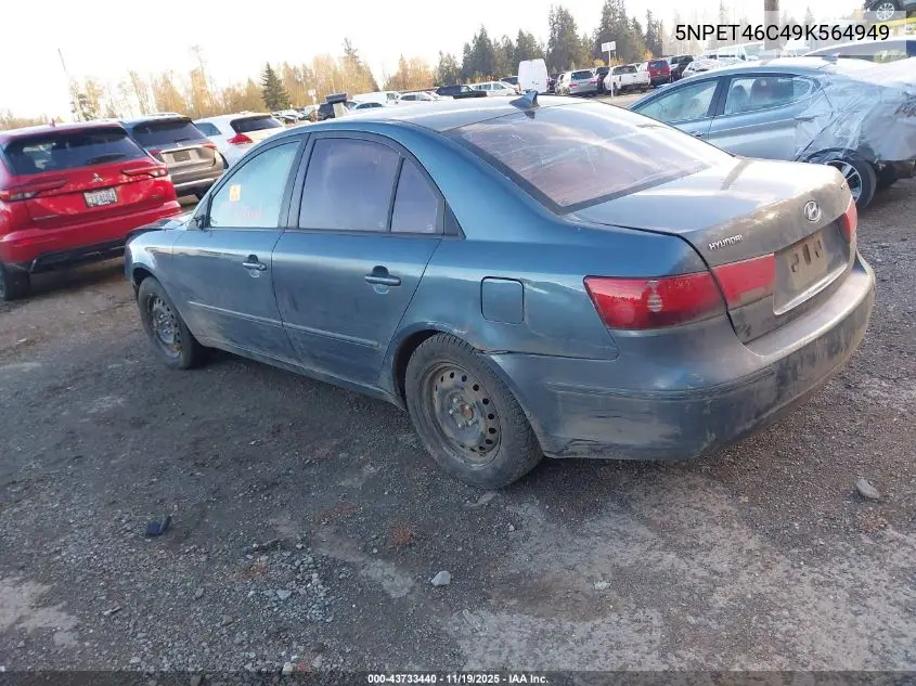 5NPET46C49K564949 2009 Hyundai Sonata Gls