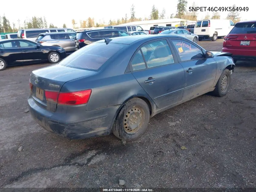 5NPET46C49K564949 2009 Hyundai Sonata Gls