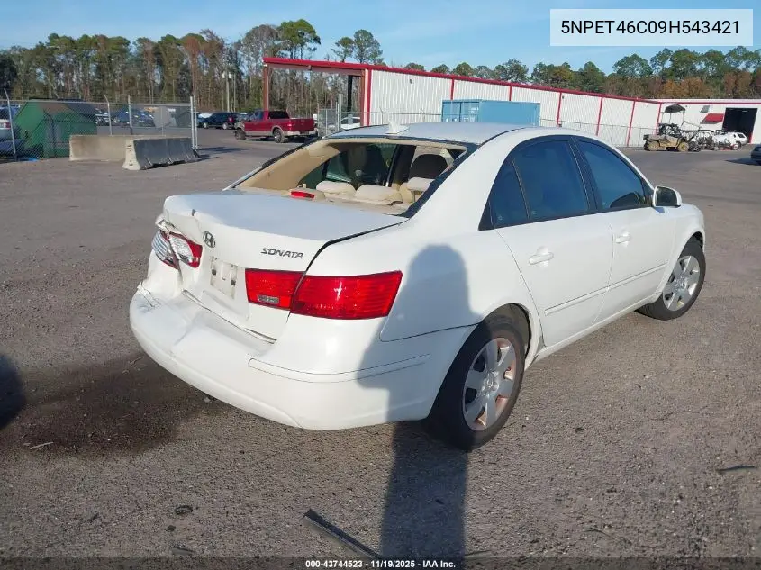 5NPET46C09H543421 2009 Hyundai Sonata Gls