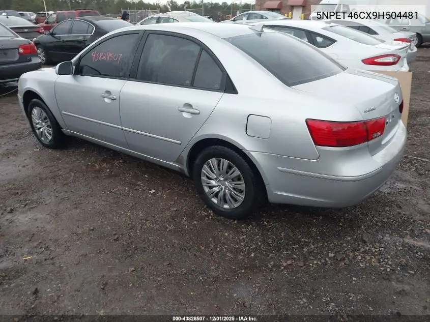 5NPET46CX9H504481 2009 Hyundai Sonata Gls