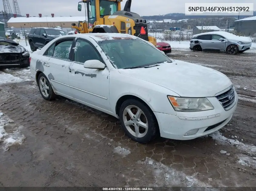 5NPEU46FX9H512992 2009 Hyundai Sonata Se V6