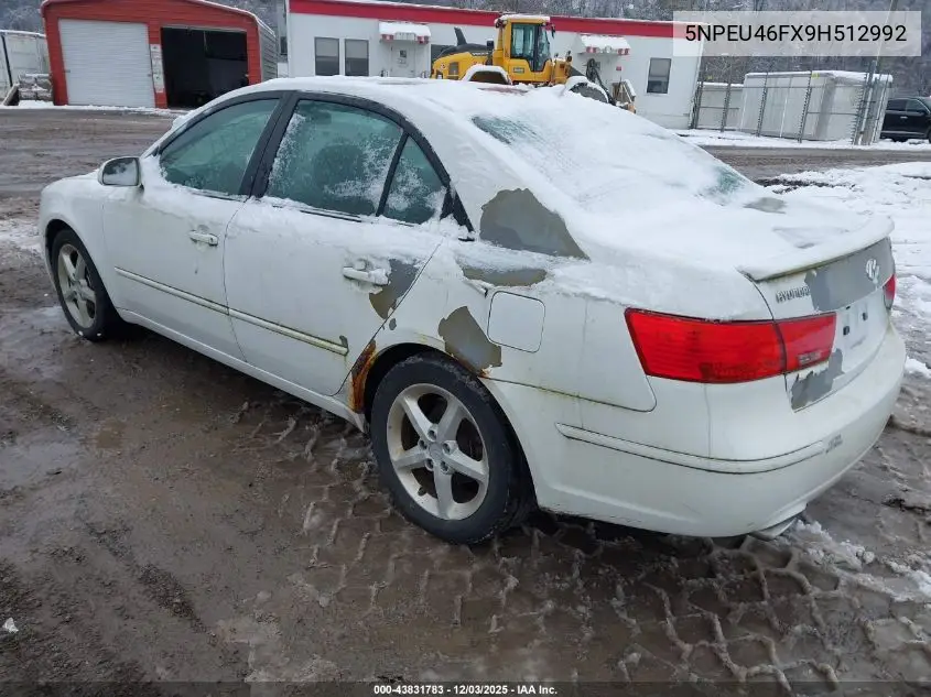 5NPEU46FX9H512992 2009 Hyundai Sonata Se V6