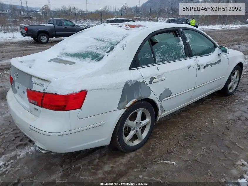 5NPEU46FX9H512992 2009 Hyundai Sonata Se V6