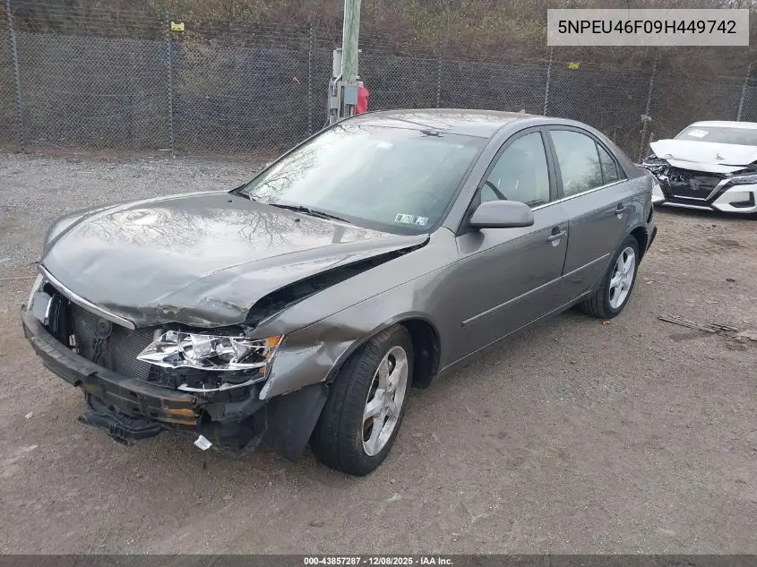 5NPEU46F09H449742 2009 Hyundai Sonata Se V6