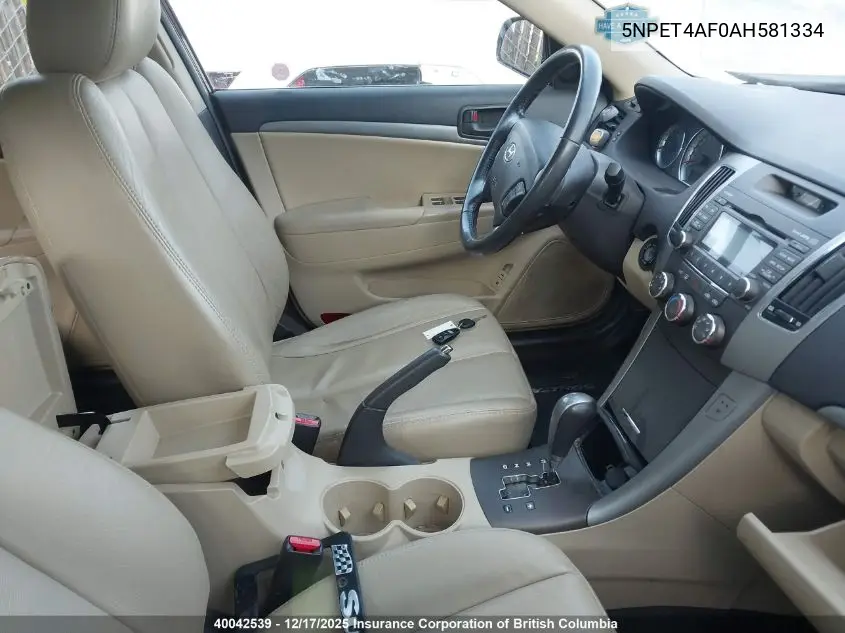 5NPET4AF0AH581334 2010 Hyundai Sonata Gls