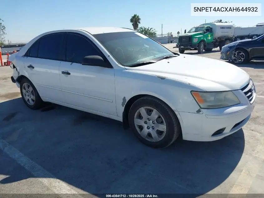 5NPET4ACXAH644932 2010 Hyundai Sonata Gls