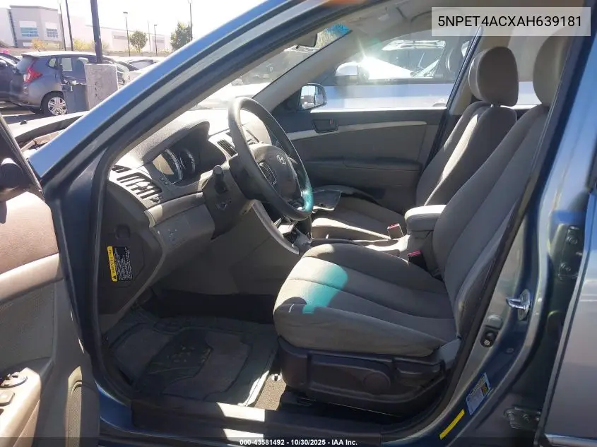 5NPET4ACXAH639181 2010 Hyundai Sonata Gls