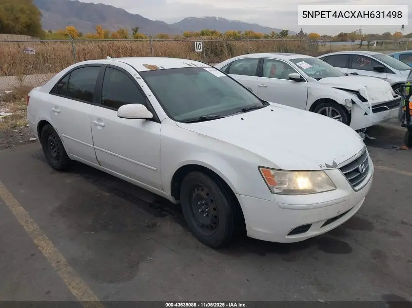 5NPET4ACXAH631498 2010 Hyundai Sonata Gls
