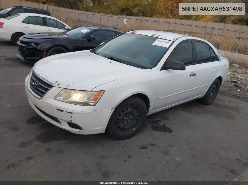 5NPET4ACXAH631498 2010 Hyundai Sonata Gls
