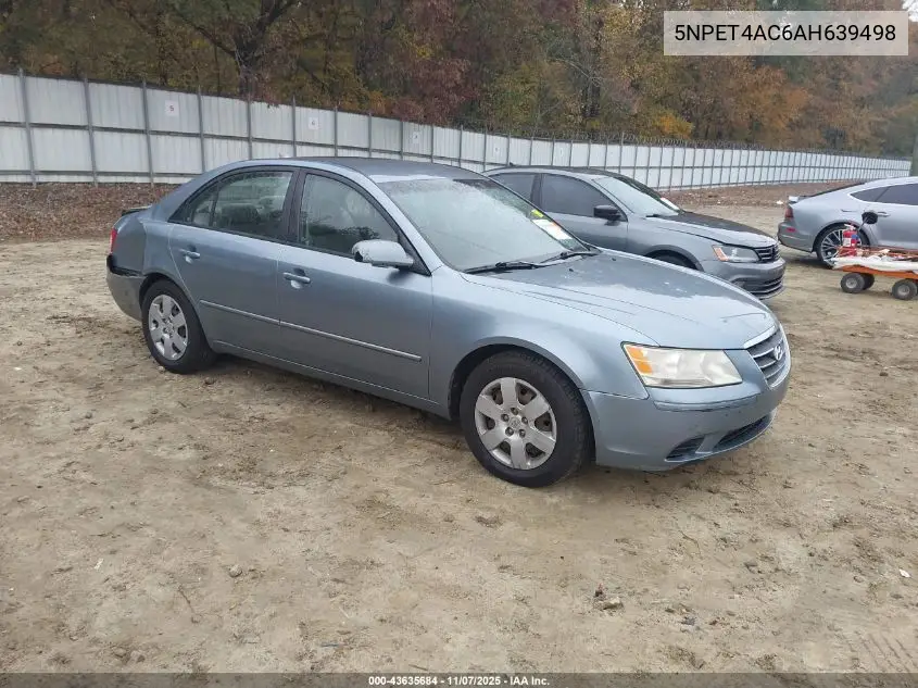 5NPET4AC6AH639498 2010 Hyundai Sonata Gls