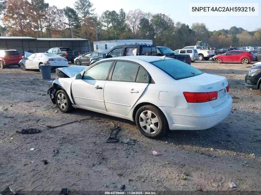 5NPET4AC2AH593216 2010 Hyundai Sonata Gls