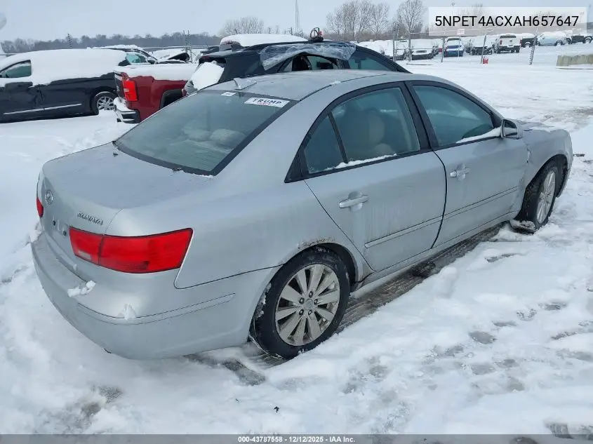 5NPET4ACXAH657647 2010 Hyundai Sonata Gls