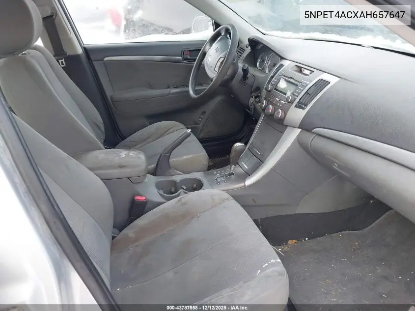 5NPET4ACXAH657647 2010 Hyundai Sonata Gls
