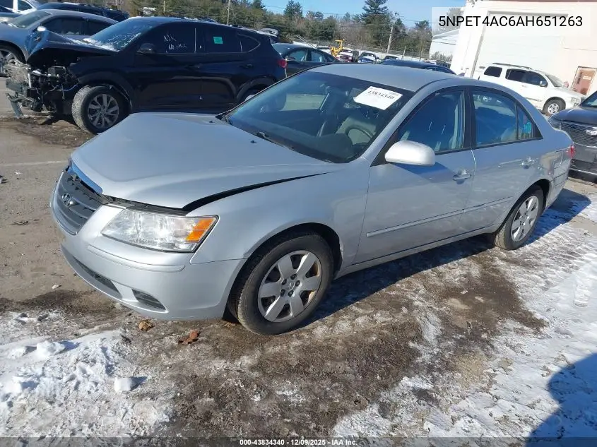 5NPET4AC6AH651263 2010 Hyundai Sonata Gls