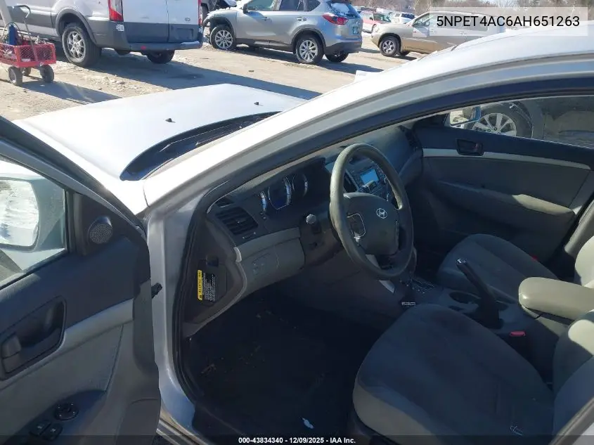 5NPET4AC6AH651263 2010 Hyundai Sonata Gls