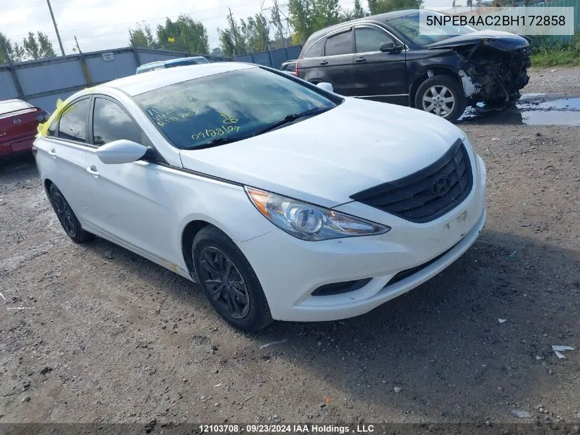 5NPEB4AC2BH172858 2011 Hyundai Sonata Gl