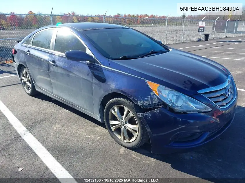5NPEB4AC3BH084904 2011 Hyundai Sonata Gls