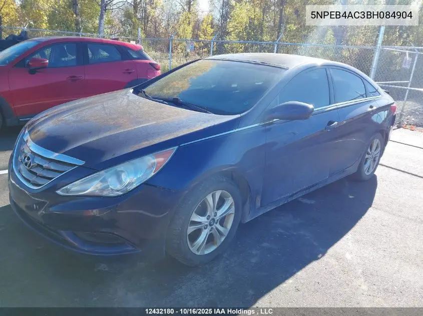 5NPEB4AC3BH084904 2011 Hyundai Sonata Gls