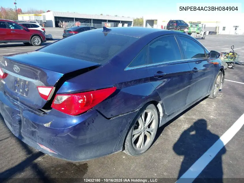 5NPEB4AC3BH084904 2011 Hyundai Sonata Gls